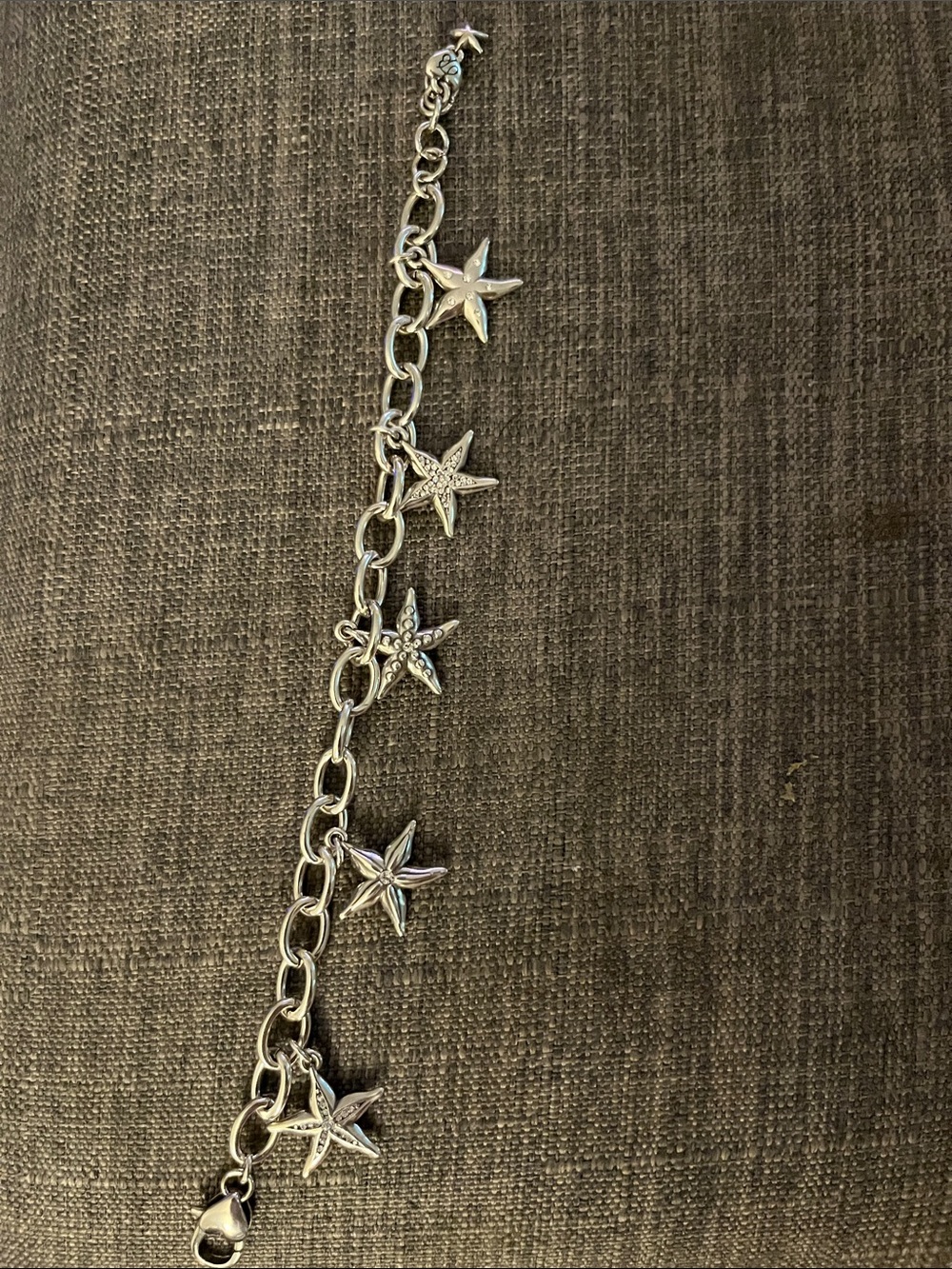 Brighton Silver Starfish Link Charm Bracelet